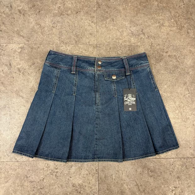 fiorucci 데님 플레어 스커트 #csz912