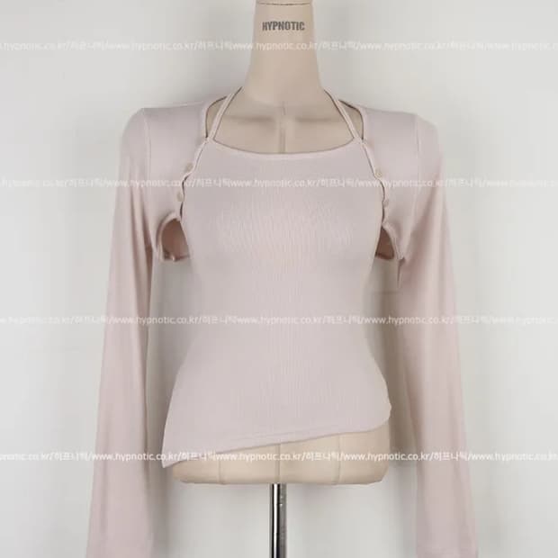 글램 홀터나시 볼레로 세트 핑크