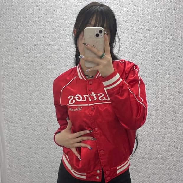 MLB 휴스턴 애스트로스 유니크 새틴 바시티 자켓 95 C07777
