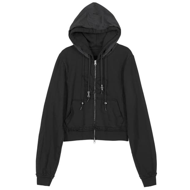 플레어업 Layered Zip Hoodie (FL-150_Black)