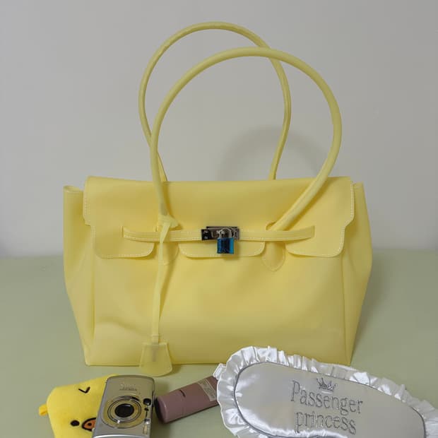 바로배송💛키키 젤리버킨백 버터옐로우💛