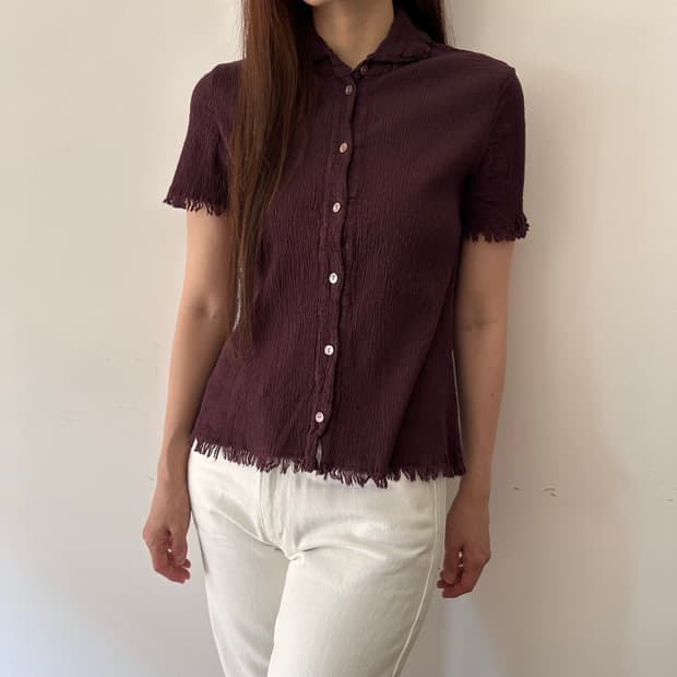 츠모리치사토 tsumori chisato 반팔 플리츠 셔츠