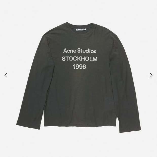아크네 스튜디오 로고 롱슬리브 블랙