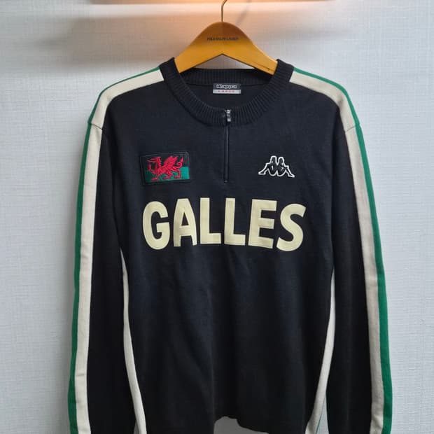 L) KAPPA 카파 GALLES 웨일즈 니트 하프집업 팝니다