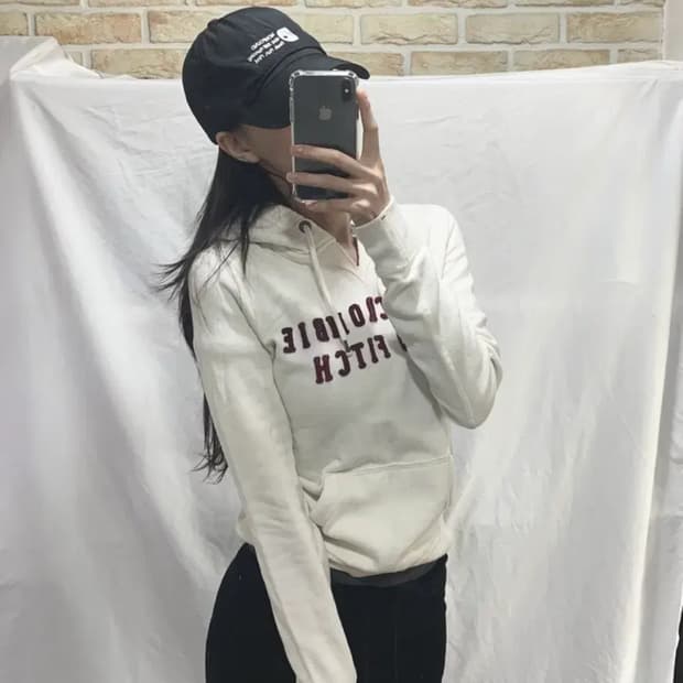 아베크롬비 후드티,S,화이트
