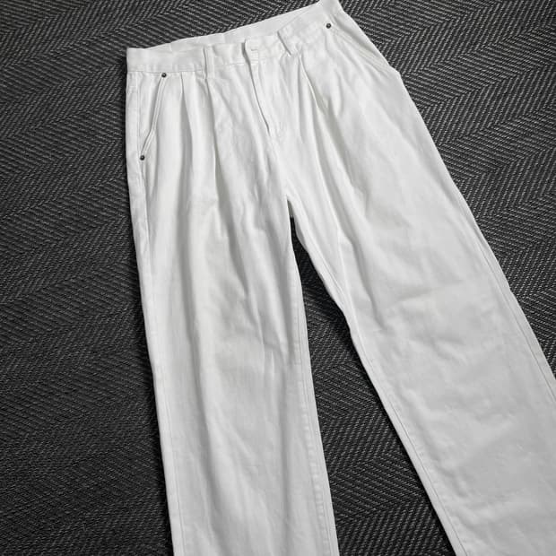 디미트리블랙 와이드 데님 팬츠 화이트y 4613