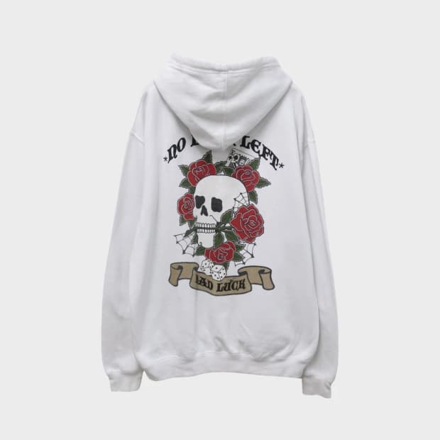 에잇티에잇 로즈 스컬 프린팅 후드티 60790
