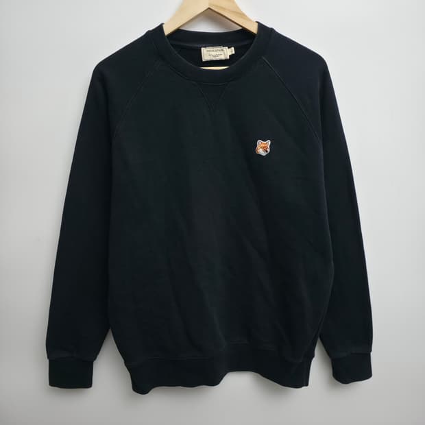 [L] 메종키츠네 블랙 맨투맨