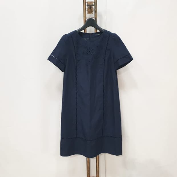 헤지스 반팔 린넨혼방 원피스 55