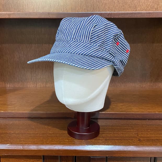 JPN hickory stripe denim cap