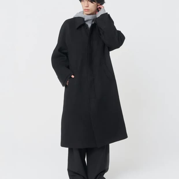 미세키서울 맨 와이드탭 발마칸 코트