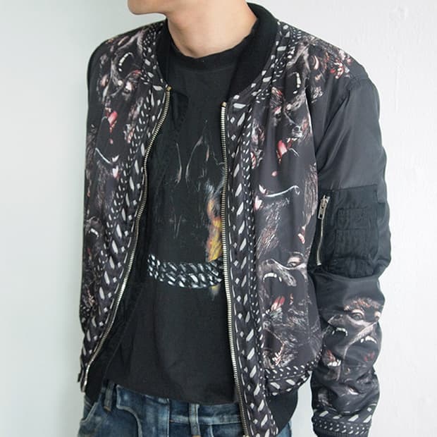 지방시 오피움 리카르도티시 AW16 몽키브라더스 봄버