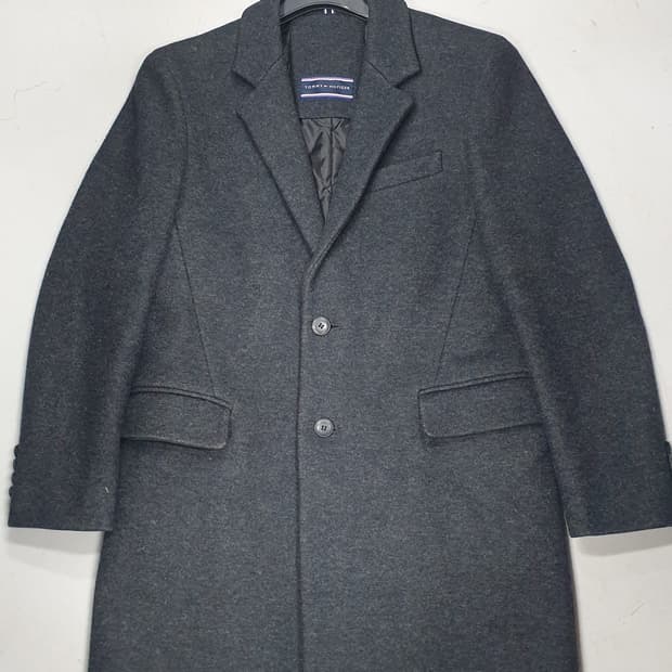 타미 힐피거 남성 싱글 코트 S 차콜