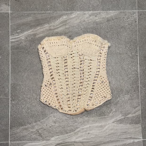 Roberto Cavalli 2005 crochet corset