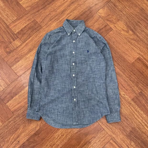 XS(90) 폴로 랄프로렌 샴브레이 남방 셔츠 