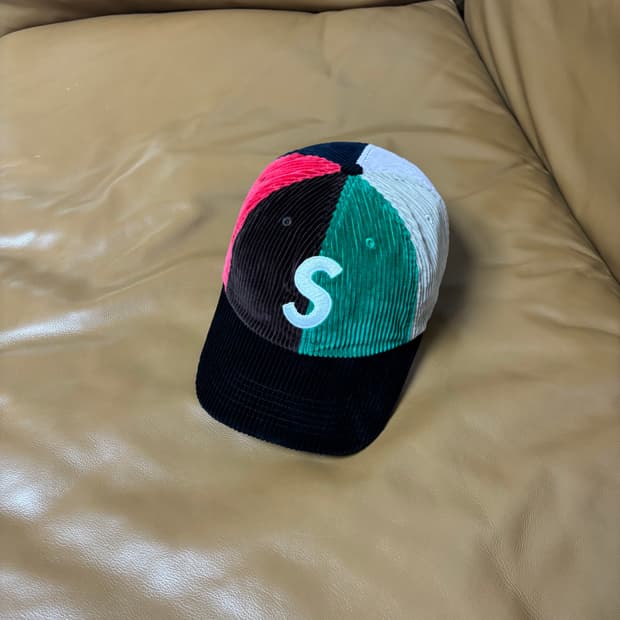 Supreme 슈프림 멀티 컬러 S로고 6패널 볼캡 모자