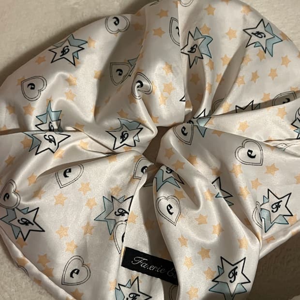 샵페어리 곱창 머리끈 popping heart&star scrunchie