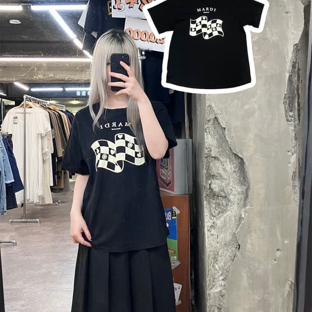 마르디 메크르디 반팔 티셔츠 블랙 #csz3891