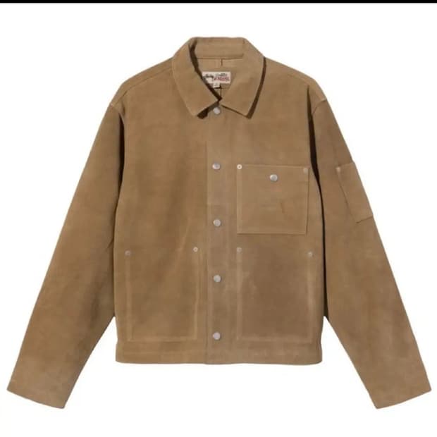 스투시 스웨이드 레더 자켓