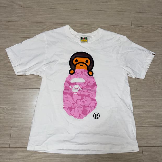 베이프 레이디M 베이비 마일로 카모 반팔 티셔츠