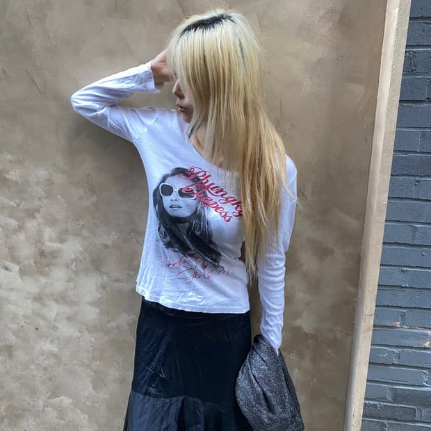 2000s Girl Print White Sleeve