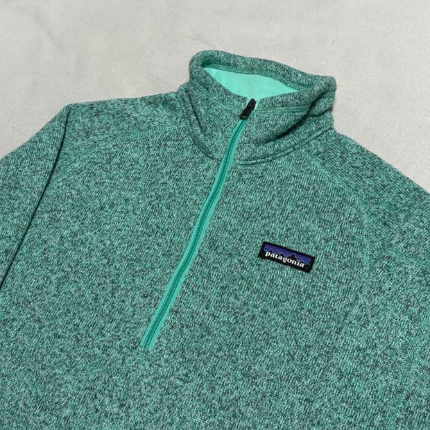 XS 파타고니아 여성용 민트 반집업 플리스