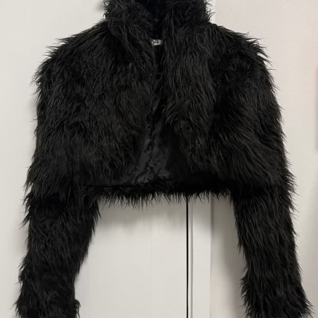 일본 빈티지 크롭 퍼자켓