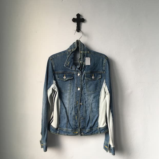 Side line layer denim jacket