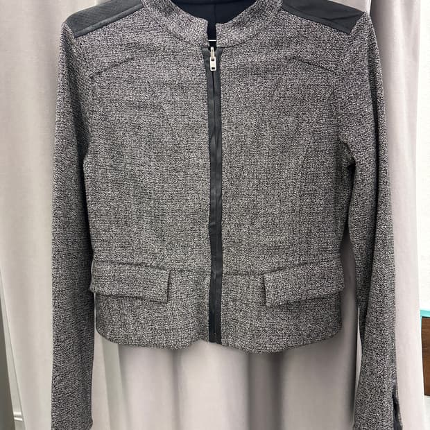 칼 라거펠트 레더혼방 리버시블 블레이저