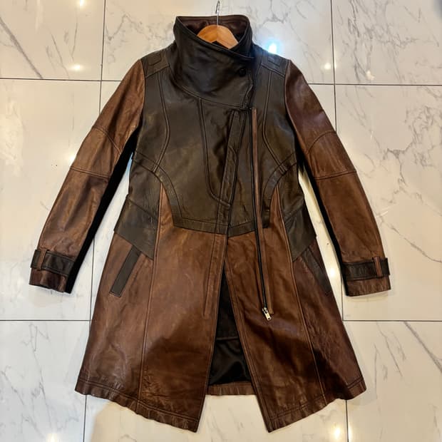 하이넥 양가죽코트 투웨이 sheep leather coat v-kei 