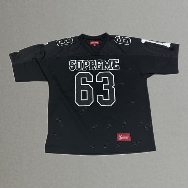 슈프림 63 저지 블랙 메쉬 티셔츠 M