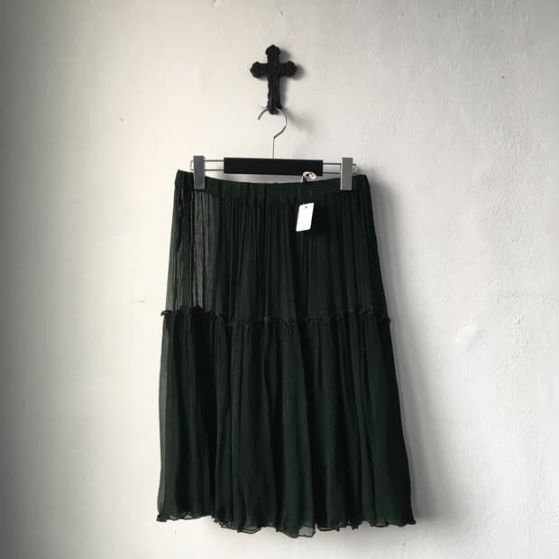 Layered pleats skirt