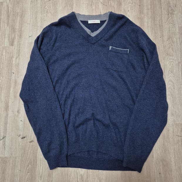 일본판 남성 스탠다드 캐시미어 브이넥 니트 L(100)