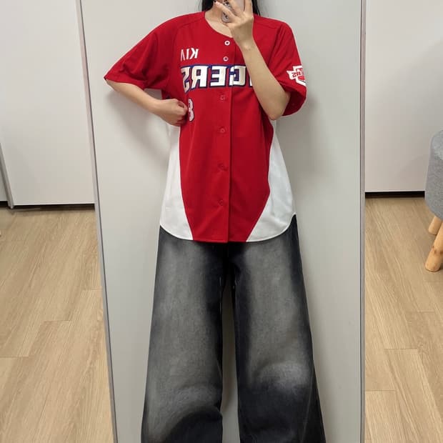 기아타이거즈 안치홍 마킹 반팔 유니폼 105