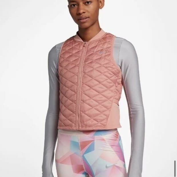 나이키 러닝 에어로레이어 여성 조끼 M 핑크