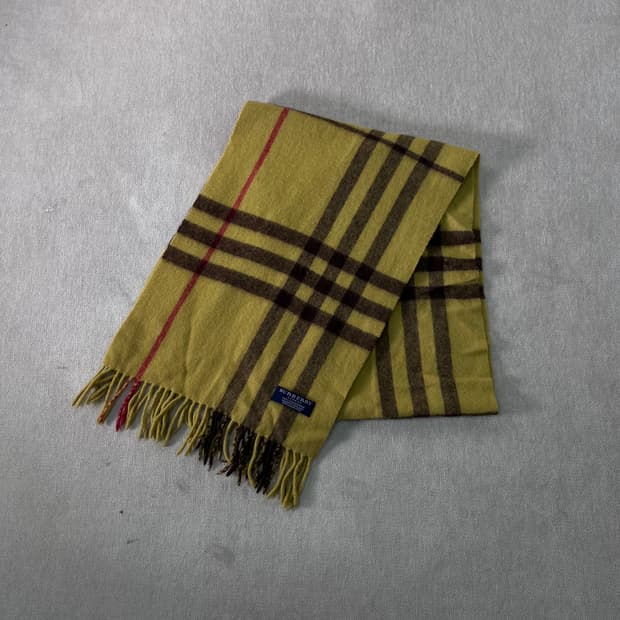 버버리 노바체크 캐시미어 그린 머플러