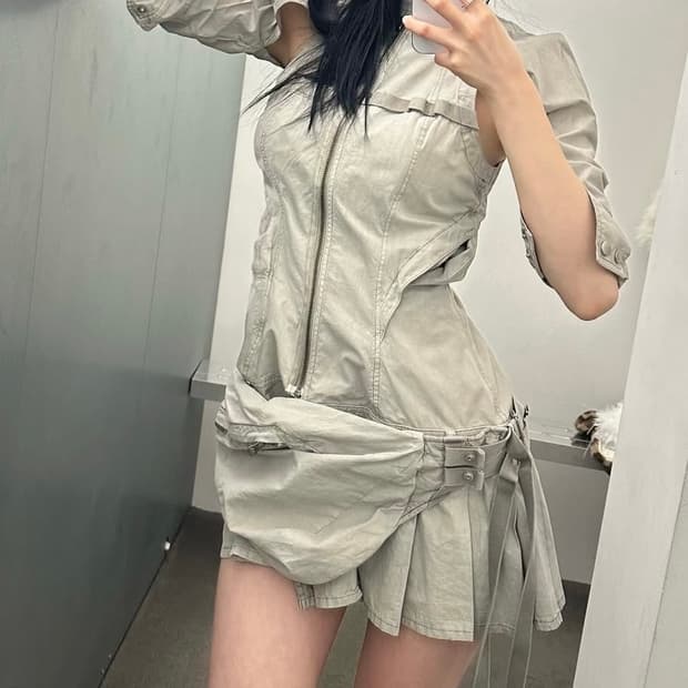 혜인서 웨이스트백 원피스 드레스