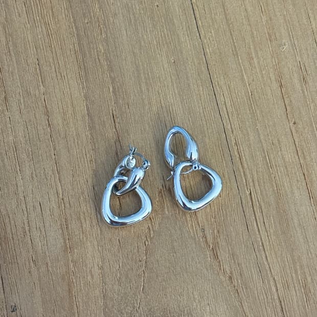 실버 드롭 이어링