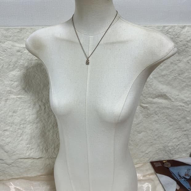 빈티지 황동 베어 목걸이