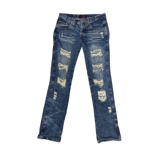 AFT jeans 워싱 컷아웃 데님 팬츠