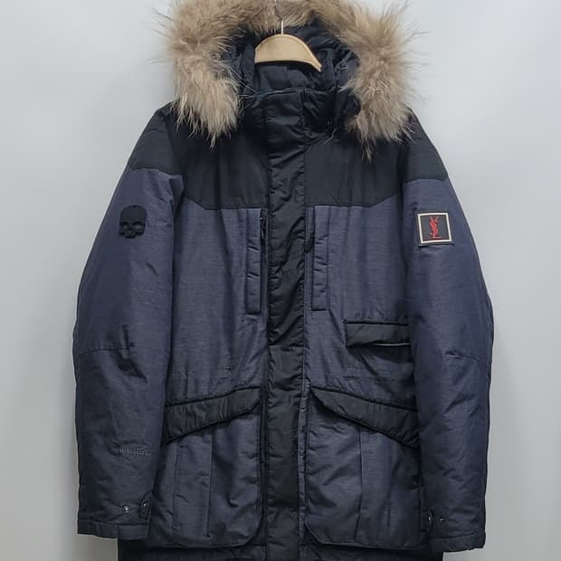 이브생로랑 80S~90S 킹하트 트럼프택 해골 백로고 패딩 / 남 L
