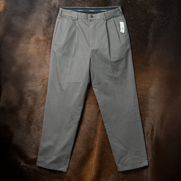 [34] 브룩스브라더스 코튼 트윌 투턱 치노팬츠 그레이 미사용 신품 