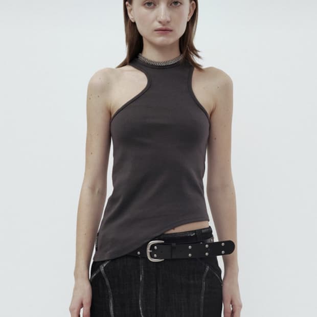 세릭 ASYMMETRY SLEEVELESS cerric 홀터넥 슬리브