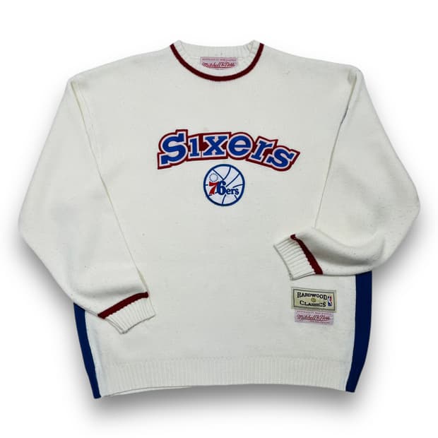 미첼 앤 네스 올드스쿨 필라델피아 세븐티식서스 풀오버 니트