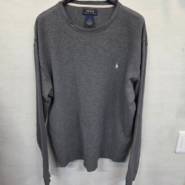 폴로랄프로렌 화이트포니 와플 긴팔 그레이 Lg