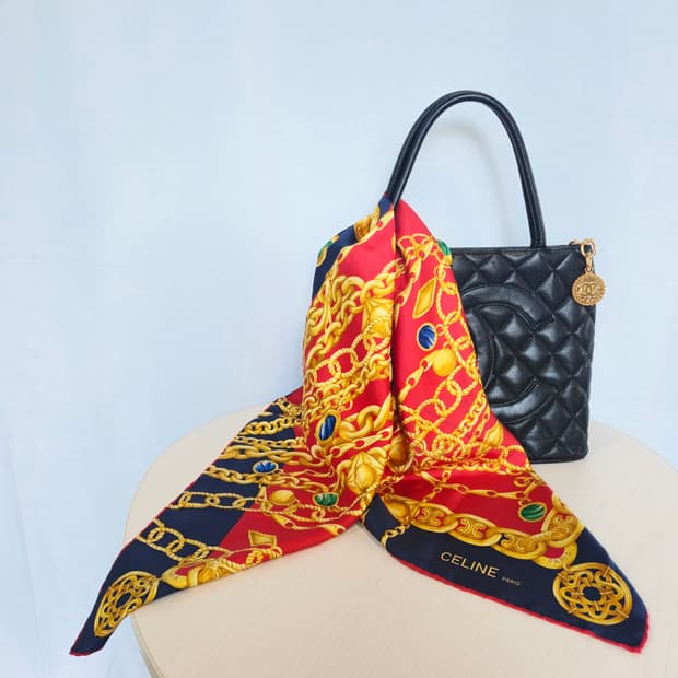 CELINE 셀린느 실크 스카프(88cm)[JBF9685-0009-04]
