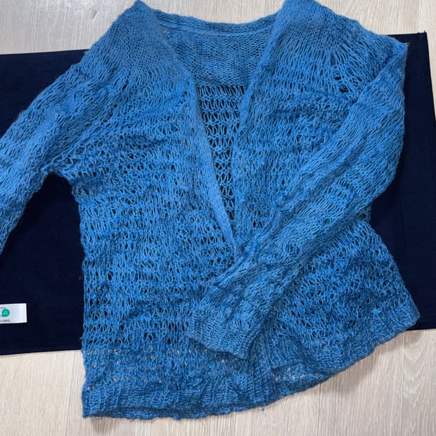 블루 네트 가디건