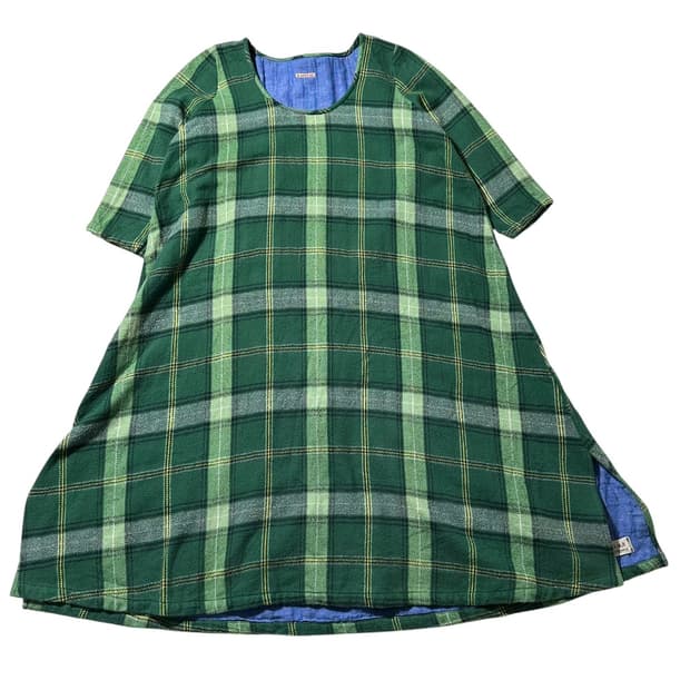 캐피탈 플란넬 체크 원피스