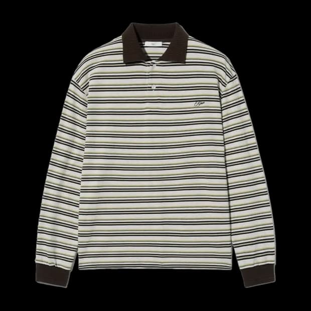 기준 Fresh Border Pique Polo Brown