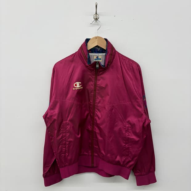 챔피온 버건디 바람막이 자켓 여성 L